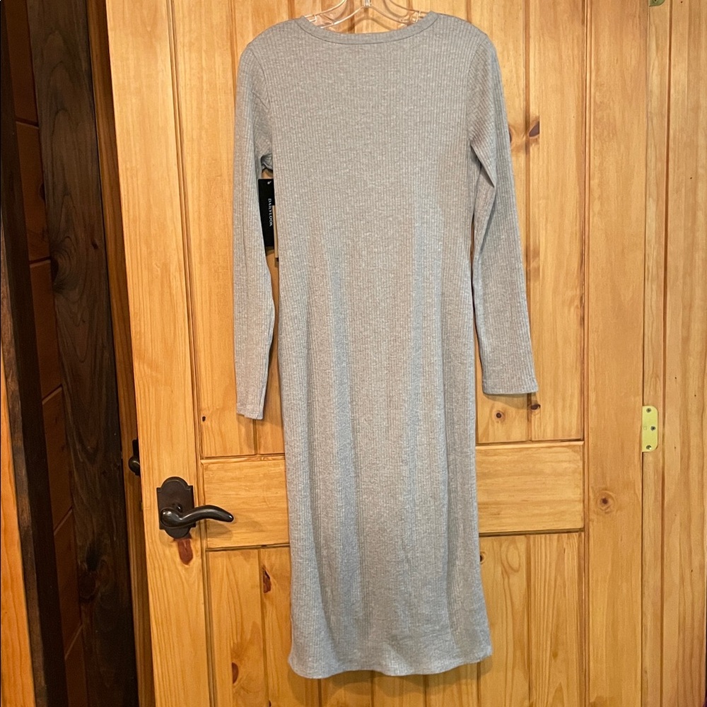 NWT ROKOKO GRAY KNIT DRESS Sz L - Picture 4 of 6